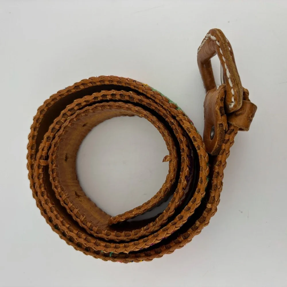 K'astajb'al Ltda. Woven Leather Belt 35